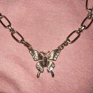 Butterfly Chain Link Necklace